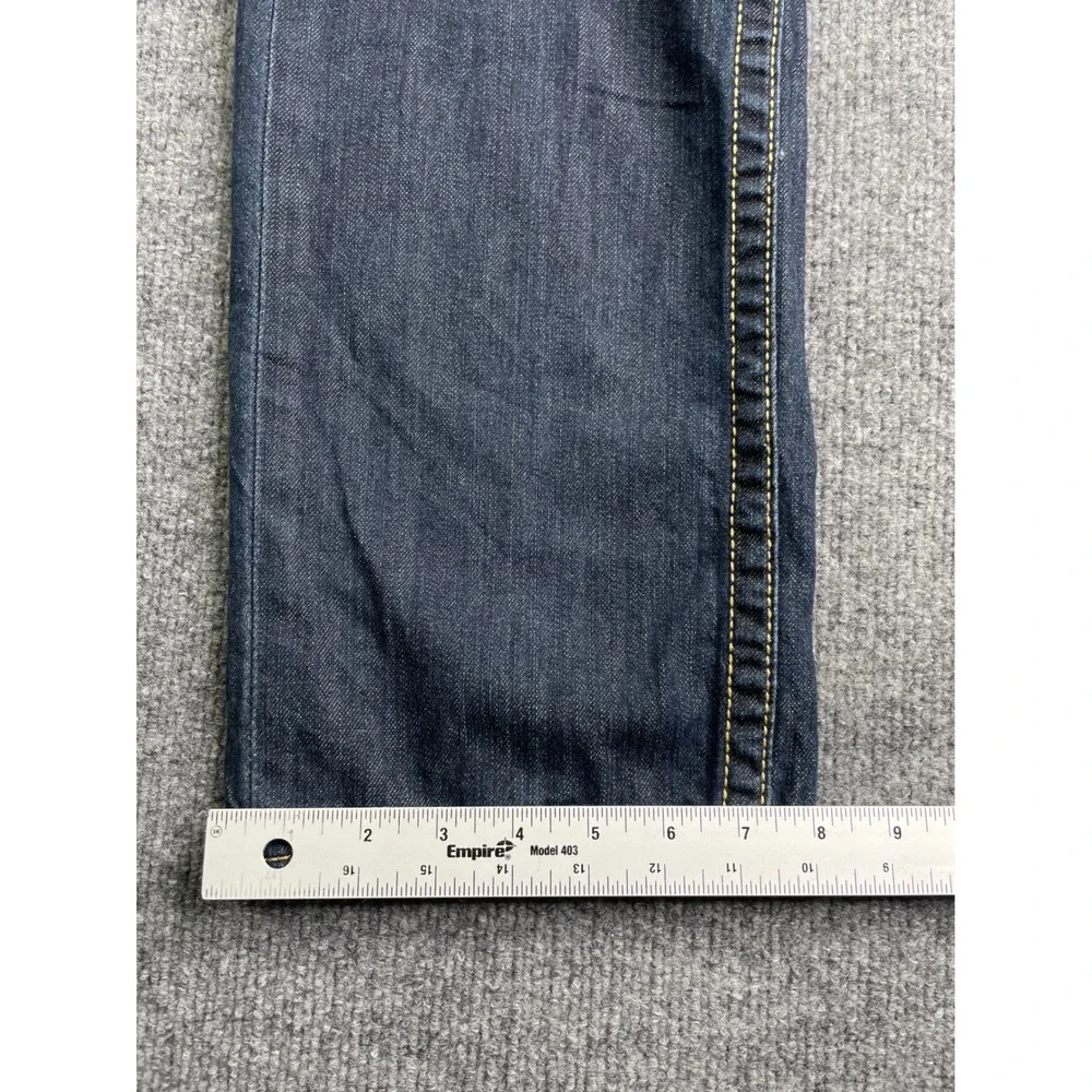 True Religion Slim Section Jeans Mens 36 Blue Dark Wash Straight Made‎ in USA